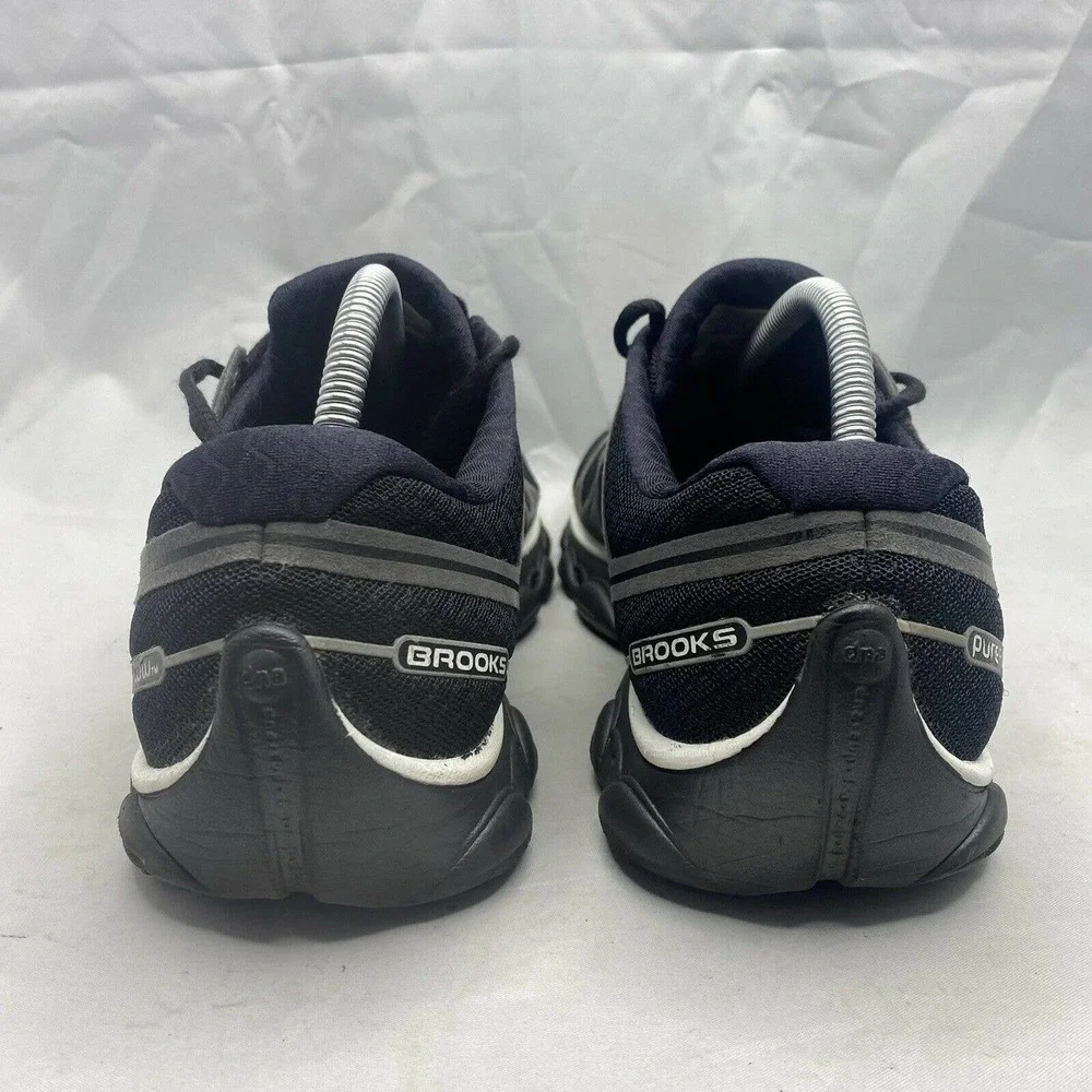 Brooks Pure Flow 2 Black Silver Running Shoes 1101371D815 Mens Size 10.5_6
